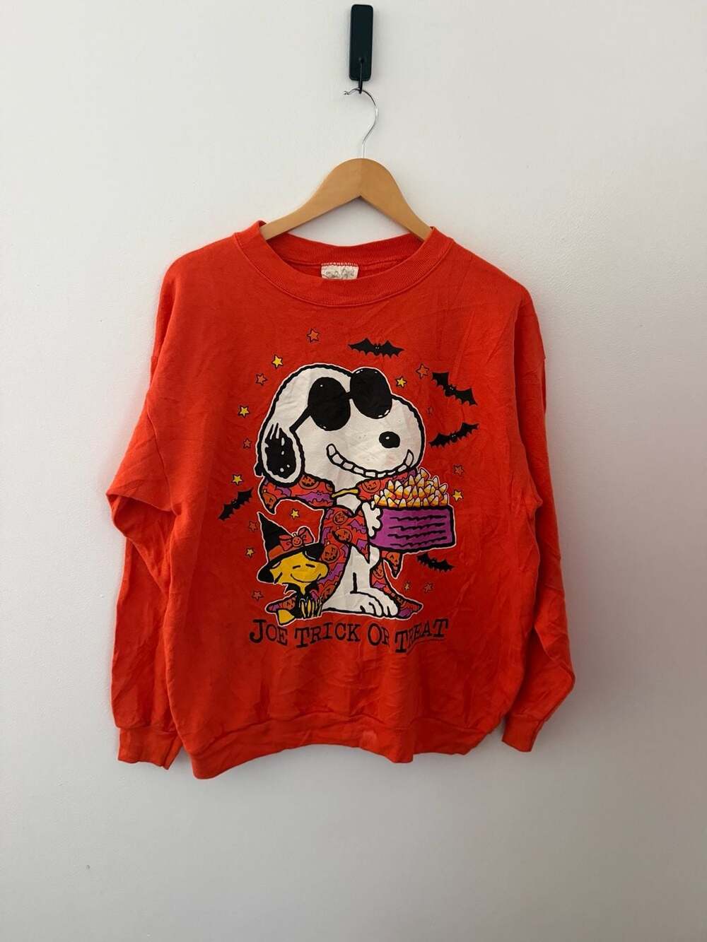 Vintage 90s Peanuts Snoopy Trick Or Treat Halloween Sweatshirt Size XL